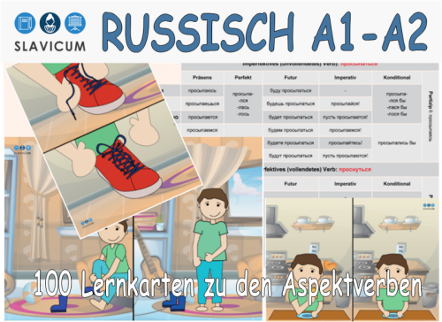 100 Lernkarten zu den Aspektverben - Russisch / DIN A6