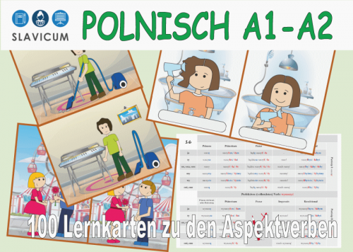 100 Lernkarten zu den Aspektverben - Polnisch / DIN A6