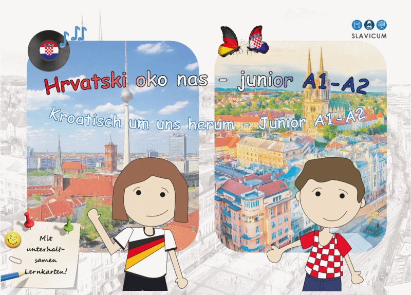 Hrvatski oko nas junior A1-A2 - Croatian around us junior A1-A2  (bilingual)